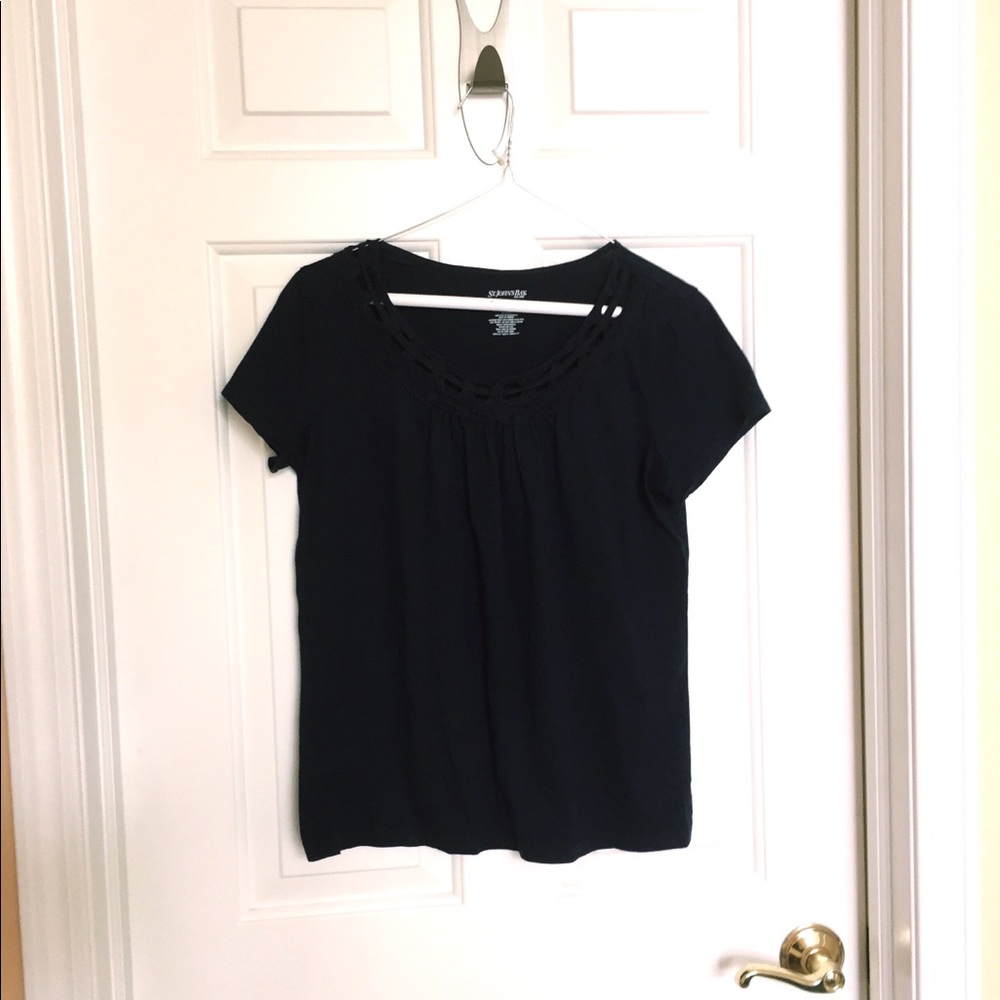St John’s Bay navy shirt with braided neck